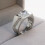 Bague ajustable plaquée strass pour homme 3