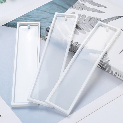 Molde de silicona rectangular para marcapáginas, manualidades DIY, 1 unidad 2