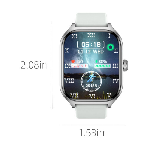 Smartwatch for Android Waterproof Fitness Tracker Silver 2