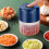 Elektrische knoflookpers/stamper 250 ml blauw 7