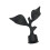 Gardinfinials sorte 4 stk. til 22 mm stang 2