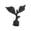 Gardinfinials sorte 4 stk. til 22 mm stang 4