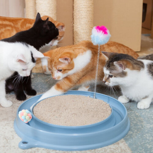 Balles interactives pour chat avec clochette sonore et peluche douce 2