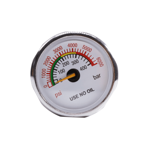 Μανόμετρο πίεσης αερίου 33mm 6000PSI 1/8NPT πίσω αξονικά 2