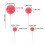 Taartdecoratie van rood schuim, 20 stuks 2