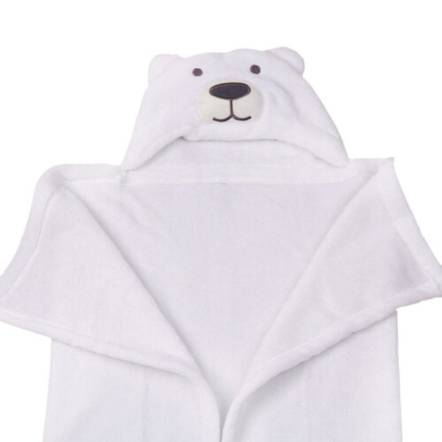 Baby bear-shaped hooded bath towel 1