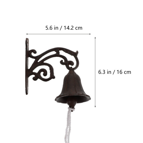 Campanello da parete in ghisa, campanello rustico per esterni 2