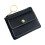 Bolsa feminina preta mini casual com porta-moedas e compartimento para celular. 2