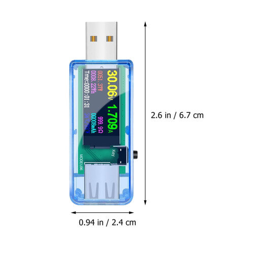 Πολύμετρο δοκιμής τάσης και ρεύματος USB 1