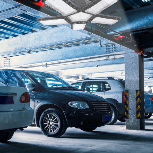 Projecteur LED pliable et déformable pour garage, usage industriel, 5 panneaux, 80 W 2