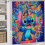 Σετ Κουρτινών Μπάνιου Stitch Family Μαύρες 72x72in4 τεμάχια 5