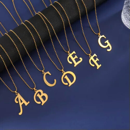RSAMD initialenketting minimalistische kogelketting goud M 1