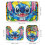 Σετ κουρτινών μπάνιου Stitch Family, μαύρο, 72x72 ίντσες, 4 τεμάχια 3