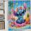 Σετ Κουρτινών Μπάνιου Stitch Family Μαύρες 72x72in4 τεμάχια 5