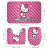 Ensemble rideau de douche Hello Kitty avec tapis de bain antidérapant et 3