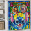 Σετ κουρτινών μπάνιου Stitch Family, μαύρο, 72x72 ίντσες, 4 τεμάχια 5