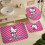 Ensemble rideau de douche Hello Kitty avec tapis de bain antidérapant et 6