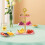Cupcake Stand Pink Plastic 3-Tier with Gold Rim 5
