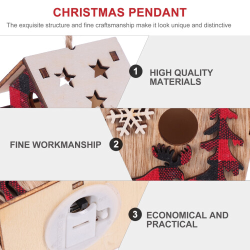 Casetta di Natale in legno (2 pezzi) 1