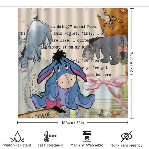 Σετ μπάνιου Eeyore αντιολισθητικά χαλιά, κάλυμμα τουαλέτας, κάλυμμα ντους 1