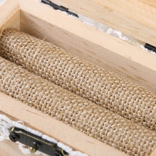 Rustikale Eheringbox aus Holz, 1 Stück 2