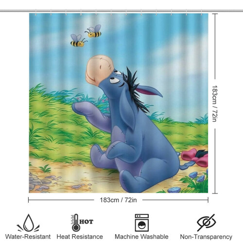 Σετ μπάνιου Eeyore αντιολισθητικά χαλιά, κάλυμμα τουαλέτας, κάλυμμα ντους 1