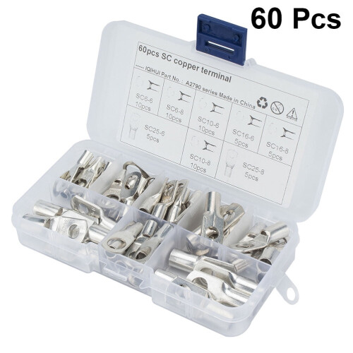 SC bare terminaler Lug Fortinnet kobber 60 stk 1
