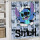Σετ Κουρτινών Μπάνιου Stitch Family Μαύρες 72x72in4 τεμάχια 5