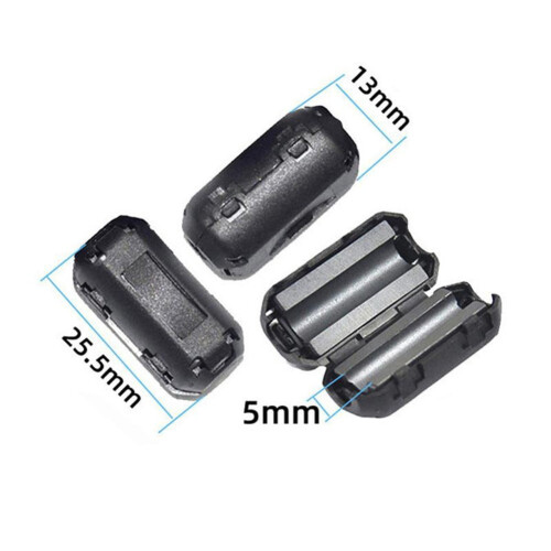 Mosiee2/5xTDK5mm Φίλτρο πυρήνα φερρίτη καταστολέα θορύβου Καλώδιο δακτυλίου φίλτρου με 2