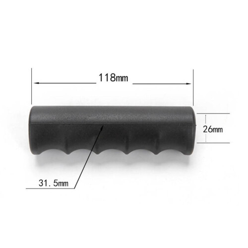 Wheelbarrow rubber handles round black2pcs 1