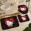 Ensemble rideau de douche Hello Kitty avec tapis de bain antidérapant et 6