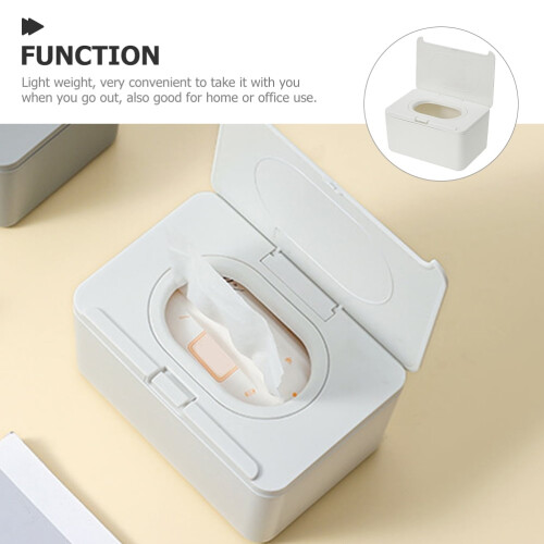 Distributeur de mouchoirs de bureau en plastique blanc rechargeable 1