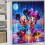Ensemble rideau de douche Mickey avec tapis de bain antidérapant et 5