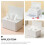 Distributeur de mouchoirs de bureau en plastique blanc rechargeable 4