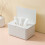 Distributeur de mouchoirs de bureau en plastique blanc rechargeable 5
