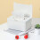 Distributeur de mouchoirs de bureau en plastique blanc rechargeable 6