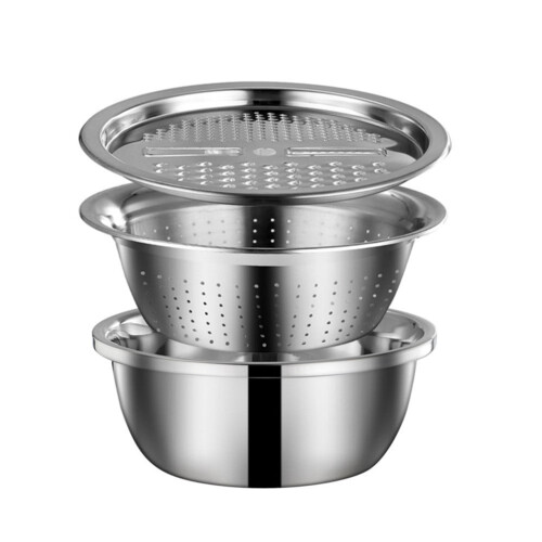 Ensemble de 3 bols mélangeurs en acier inoxydable 2