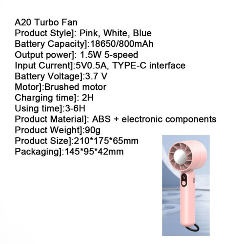 Gléas fuaraithe ciúin iniompartha mini-lucht leanúna turbo USB Mosiee 1