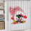 Σετ κουρτινών μπάνιου Mickey family με αντιολισθητικό χαλάκι μπάνιου και 5