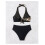 Σετ μπικίνι με λεοπάρ σχέδιο, μαύρο mesh halter και ψηλόμεσο τελείωμα 2