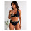 Σετ μπικίνι με λεοπάρ σχέδιο, μαύρο mesh halter και ψηλόμεσο τελείωμα 4