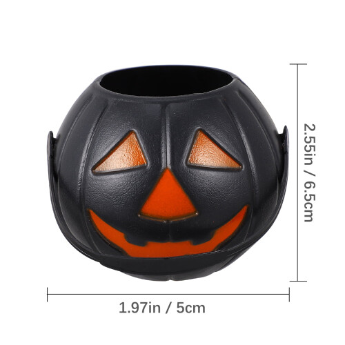 Halloween-Kürbis-Eimer aus Kunststoff, 18 Stück 2