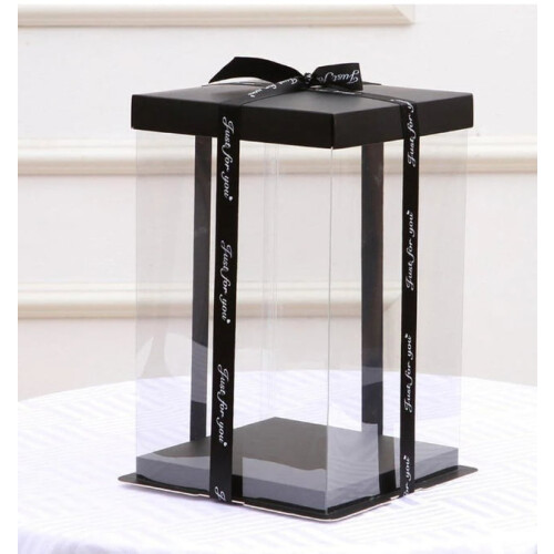 Conjunto de caixa de presente em acrílico transparente – 1 peça 1