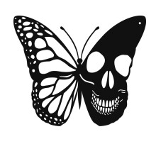 Halloween fém csontváz faldekoráció 1 darab