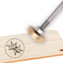 Stamping embossing soldering iron leaf pattern 30mm