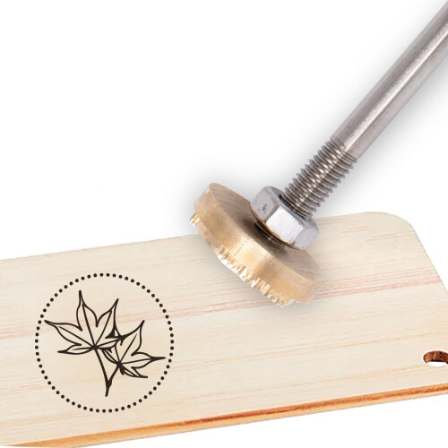 Stamping embossing soldering iron leaf pattern 30mm
