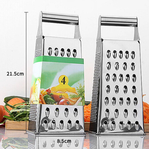 Râpe à fromage et à carottes 4 faces en acier inoxydable 1