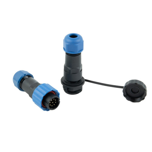 IP68 Wasserdichter Luftfahrt-Inline-Steckverbinder 2-9-polig 2
