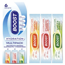 Boost Hydration Electrolytes Powder, 6-Pack, Multi-Flavor