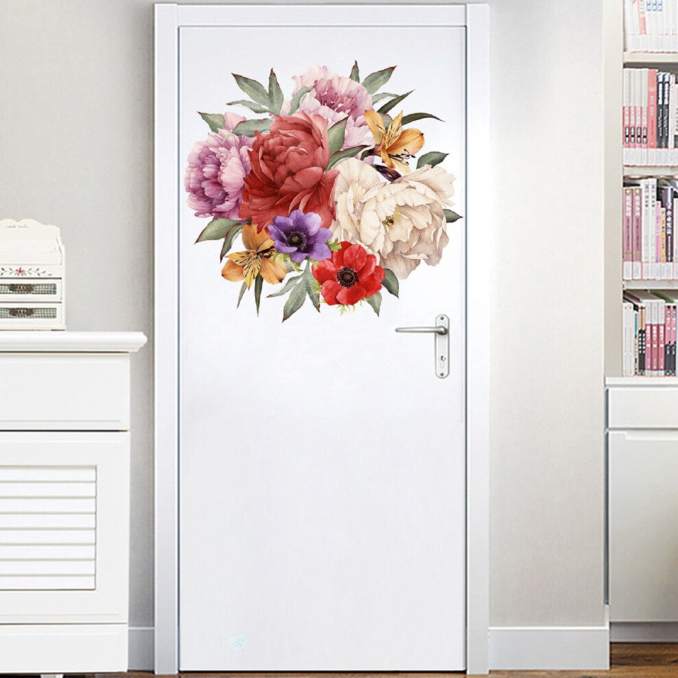 Peony Rose Wall Decal Removable Bedroom Living Room 928028832079